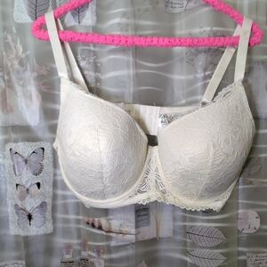 Dreamwear Love Your Curves Ivory Lace Plus Size Bra 42DD